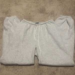 Brandy Melville Light Gray Cuffed Sweatpants